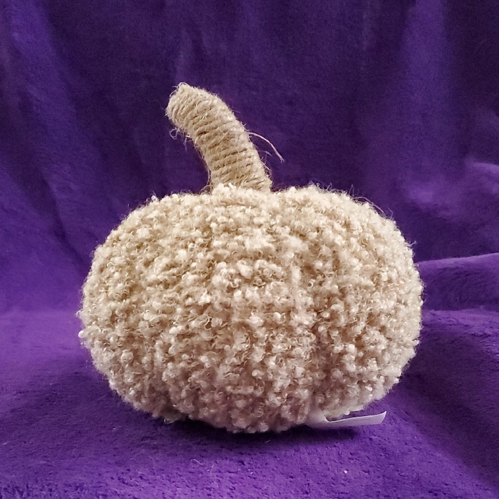 Soft Stuffed Cream Pumpkin Decoration